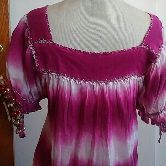 Nice Tie Dye Colorful Fun Top - Picture 2 of 2